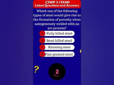 cswip 3.1 10 year renewal exam questions